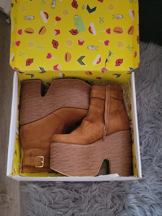 Lemon Drop Shoes - Dolls Kill Women's Brown Suede Platform Ankle Boots - Suede Wedge Style